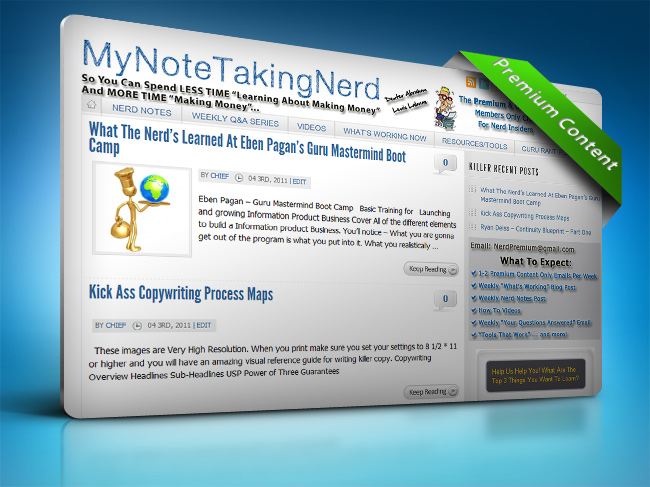 Nerd Premium Site Screen Shot