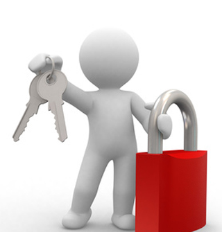 Man With Lock and Key Man With Lock and Key